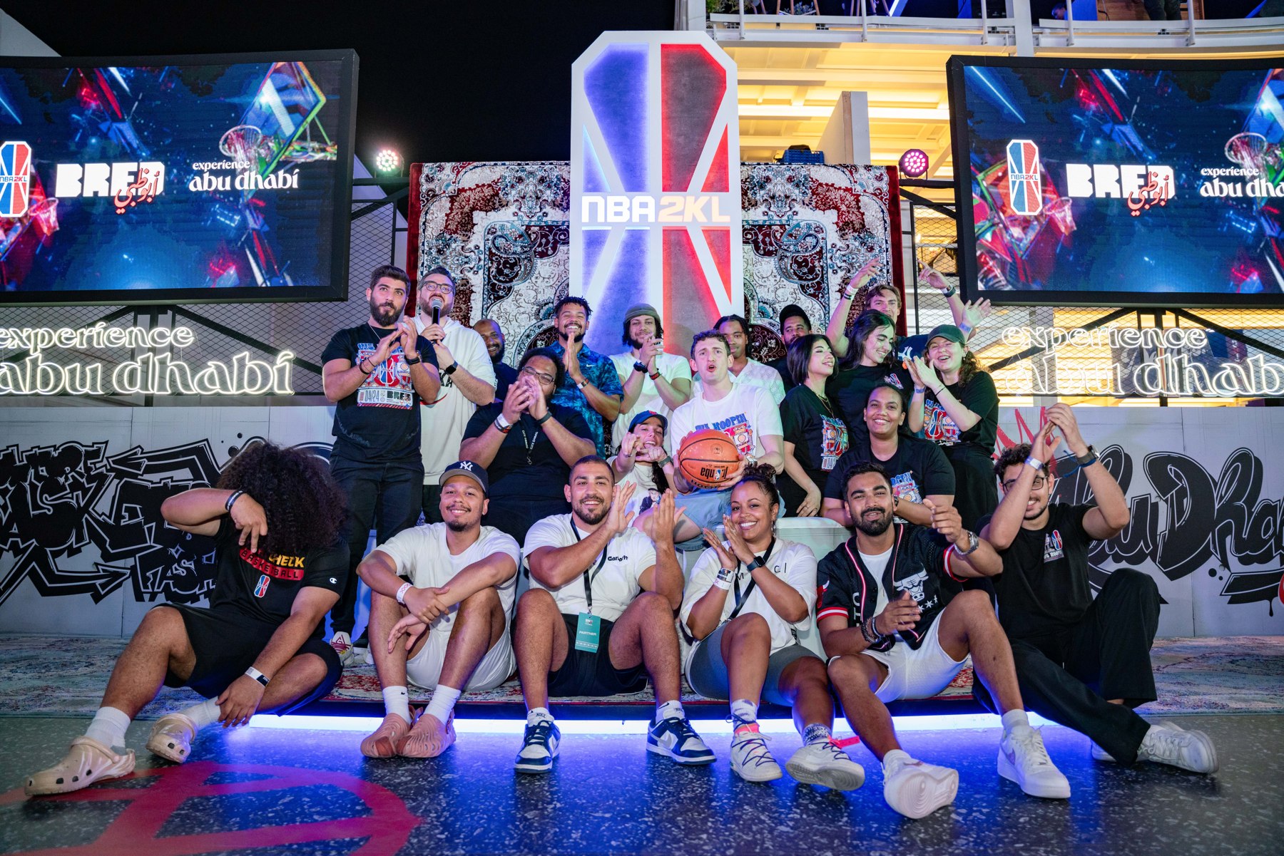 Participants at the NBA 2KL activation in Abu Dhabi